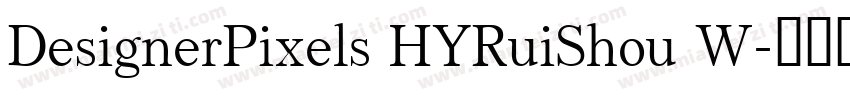 DesignerPixels HYRuiShou W字体转换
